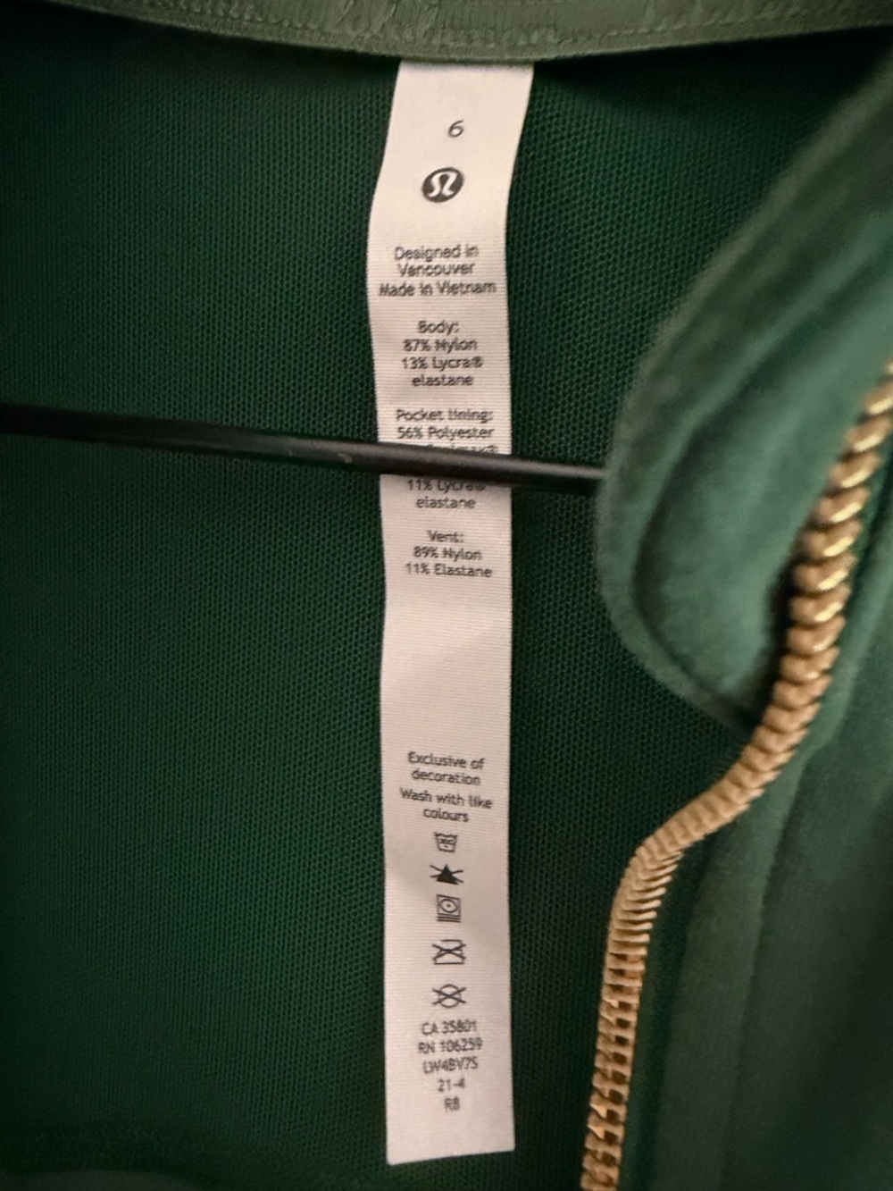 New RARE sold out lululemon athletica define shine Everglades jacket sz 6 - Picture 5 of 6
